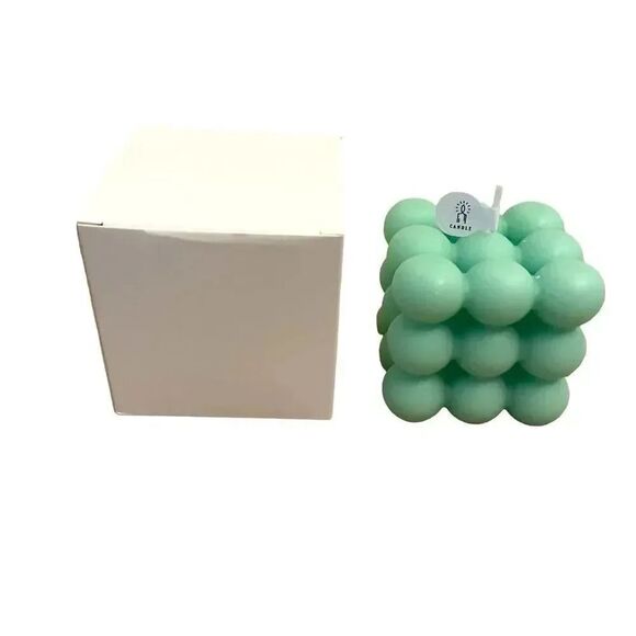 Bubble Candle Cube Soy Wax Sage Home Decor Aesthetic Candles Aesthetic - Picture 2 of 7